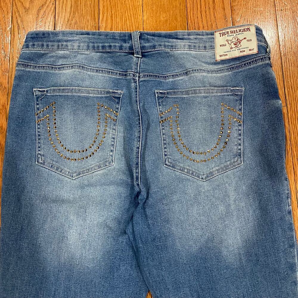 True Religion Jennie Curvy High Rise Super Skinny Denim Jeans Women's Size 33